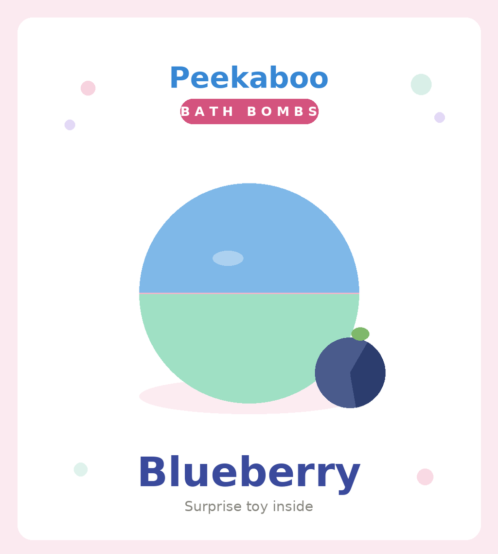 fizzy bath bomb with a surprise animal toy hidden inside. Pick from 12 fruity scents, each with its own colour and mystery creature to collect. Drop it in, watch it fizz, and peekaboo — your surprise appears!