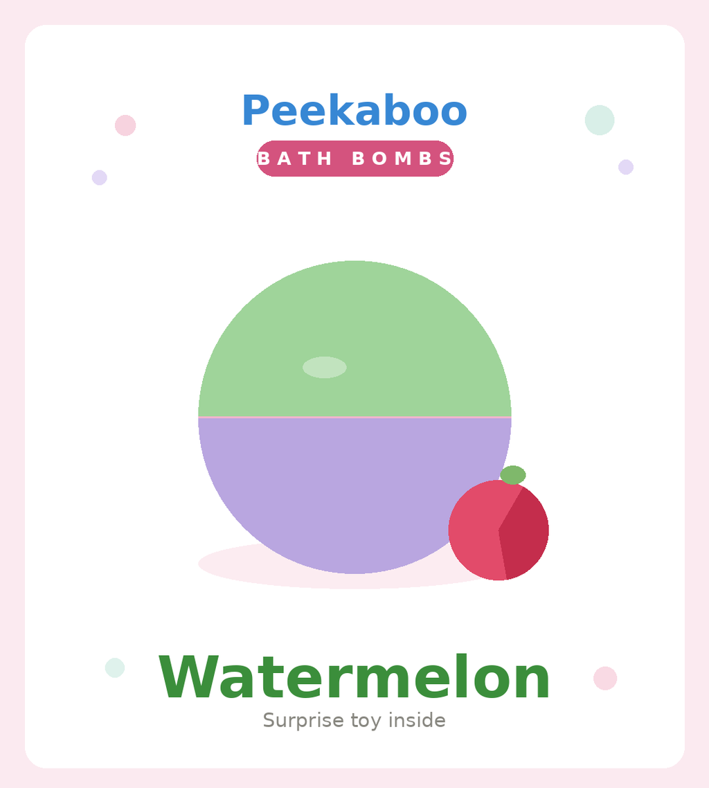 fizzy bath bomb with a surprise animal toy hidden inside. Pick from 12 fruity scents, each with its own colour and mystery creature to collect. Drop it in, watch it fizz, and peekaboo — your surprise appears!